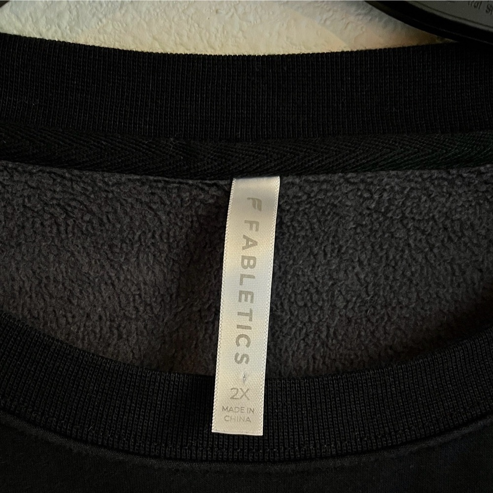 Fabletics Black Fleece Oversized Sweatshirt 2XL - Picture 2 of 2